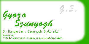 gyozo szunyogh business card